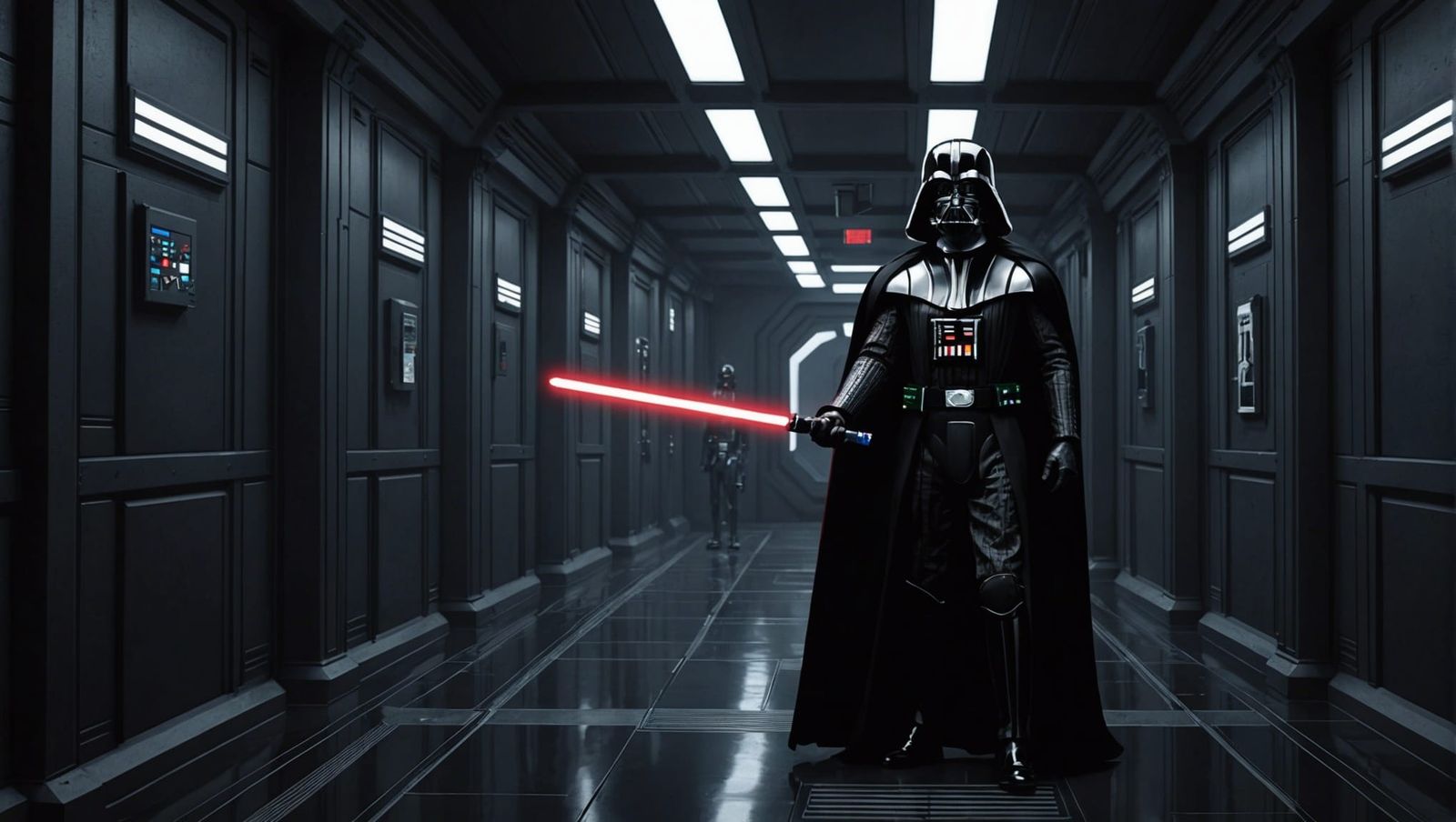 Darth Vader Lightsaber in Hyperrealistic Style