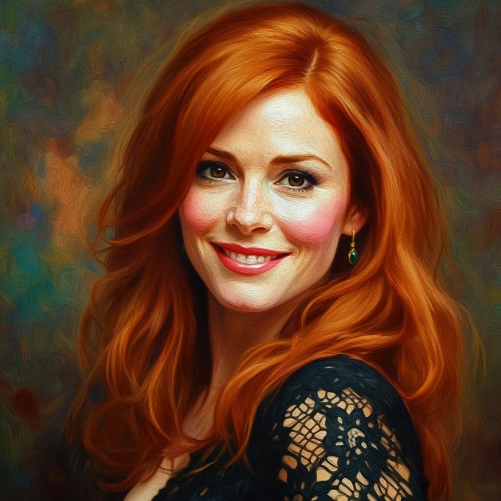 Gates McFadden Portrait in Post-Impressionist Style