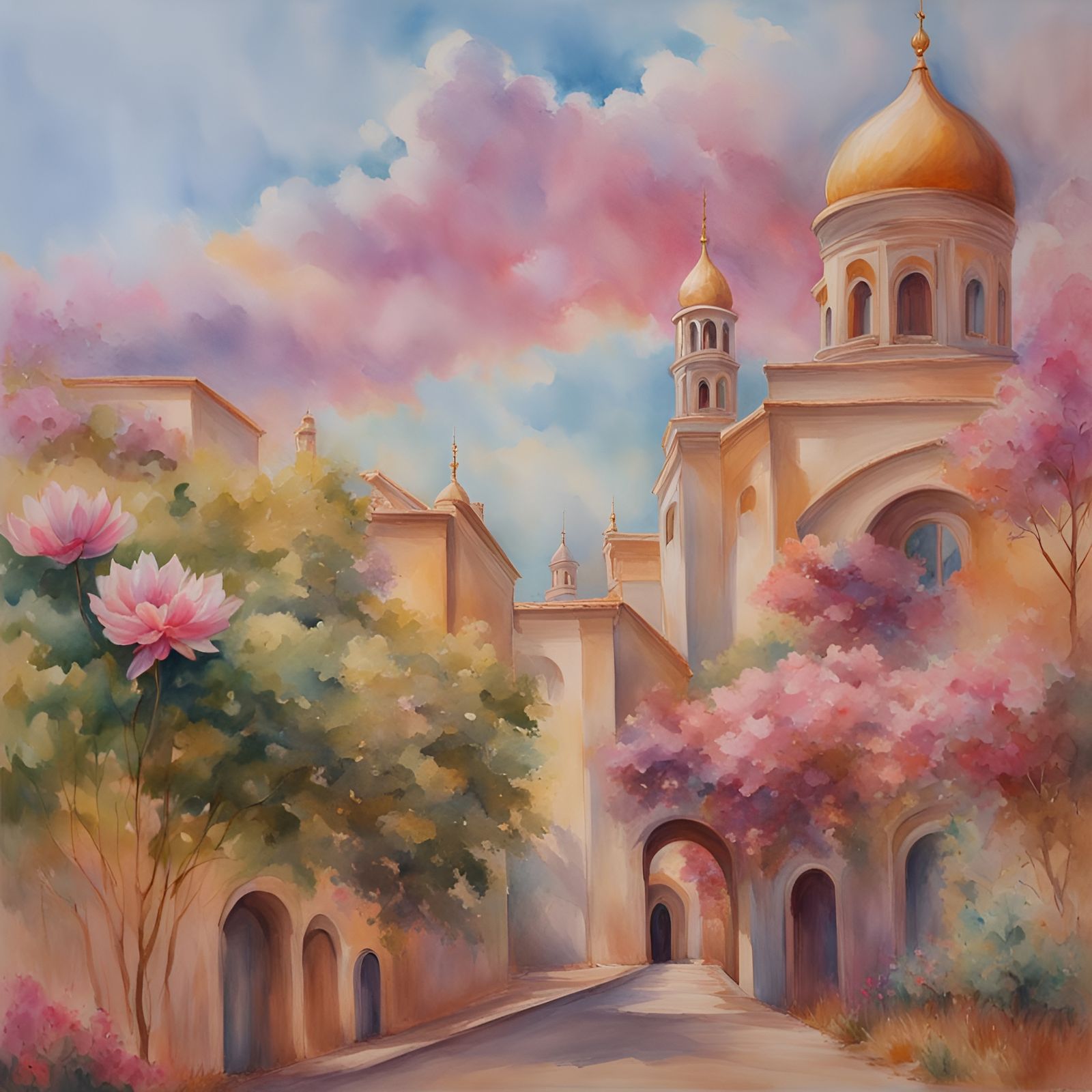 Surreal Pastel Watercolor Concept Art in 8K