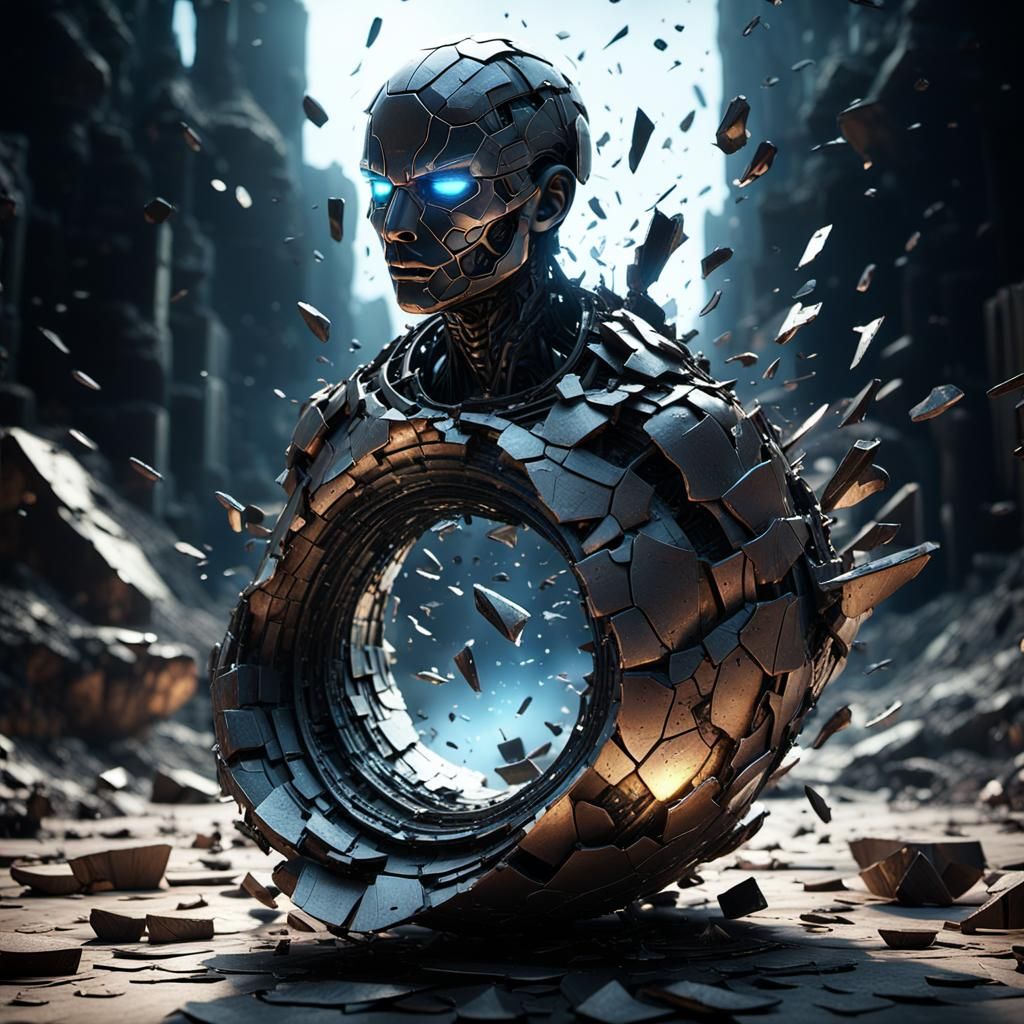 Abstract Character Emerges: 3D Game Cinematic Masterpiece