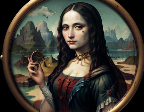 Harley Quinn as Mona Lisa, Beatrix Potter Style