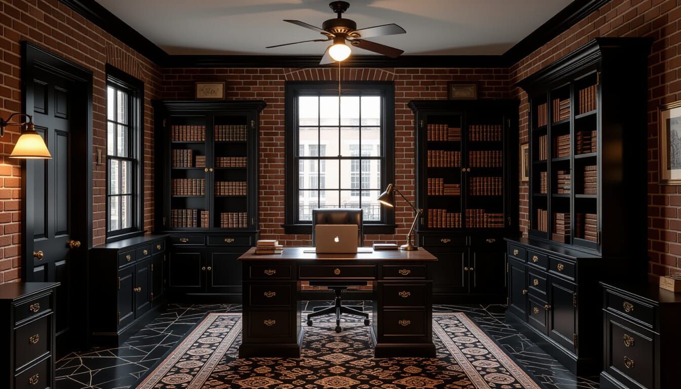 Victorian Workshop with Secret Door in Digital Painting Styl...