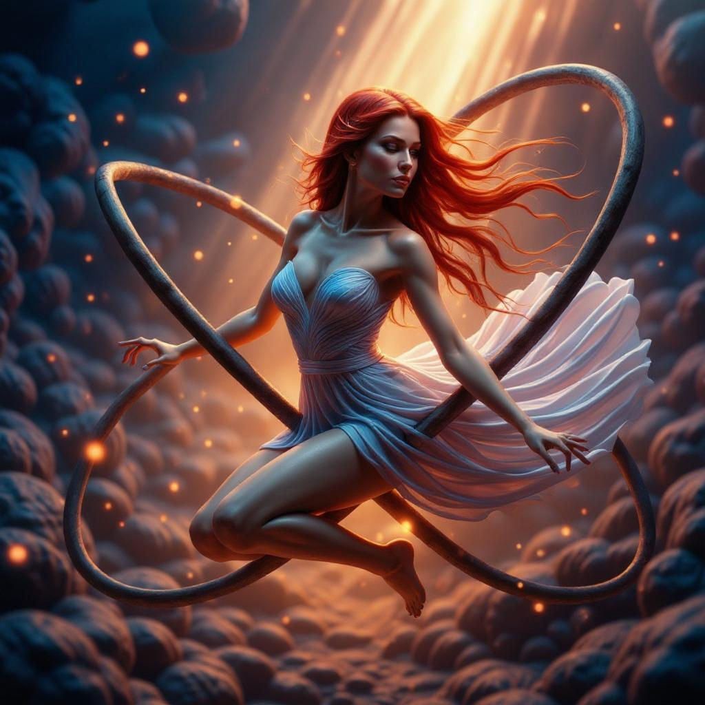 Goddess of Duplicity: Microscopic Digital Art Portrait