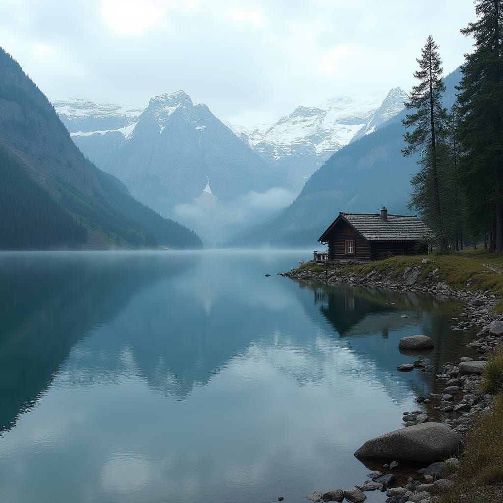 Serene Alpine Retreat in Snowy Splendor