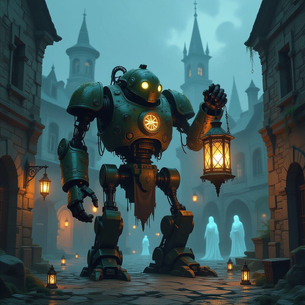 Moss-Covered Automaton in Forgotten City Square