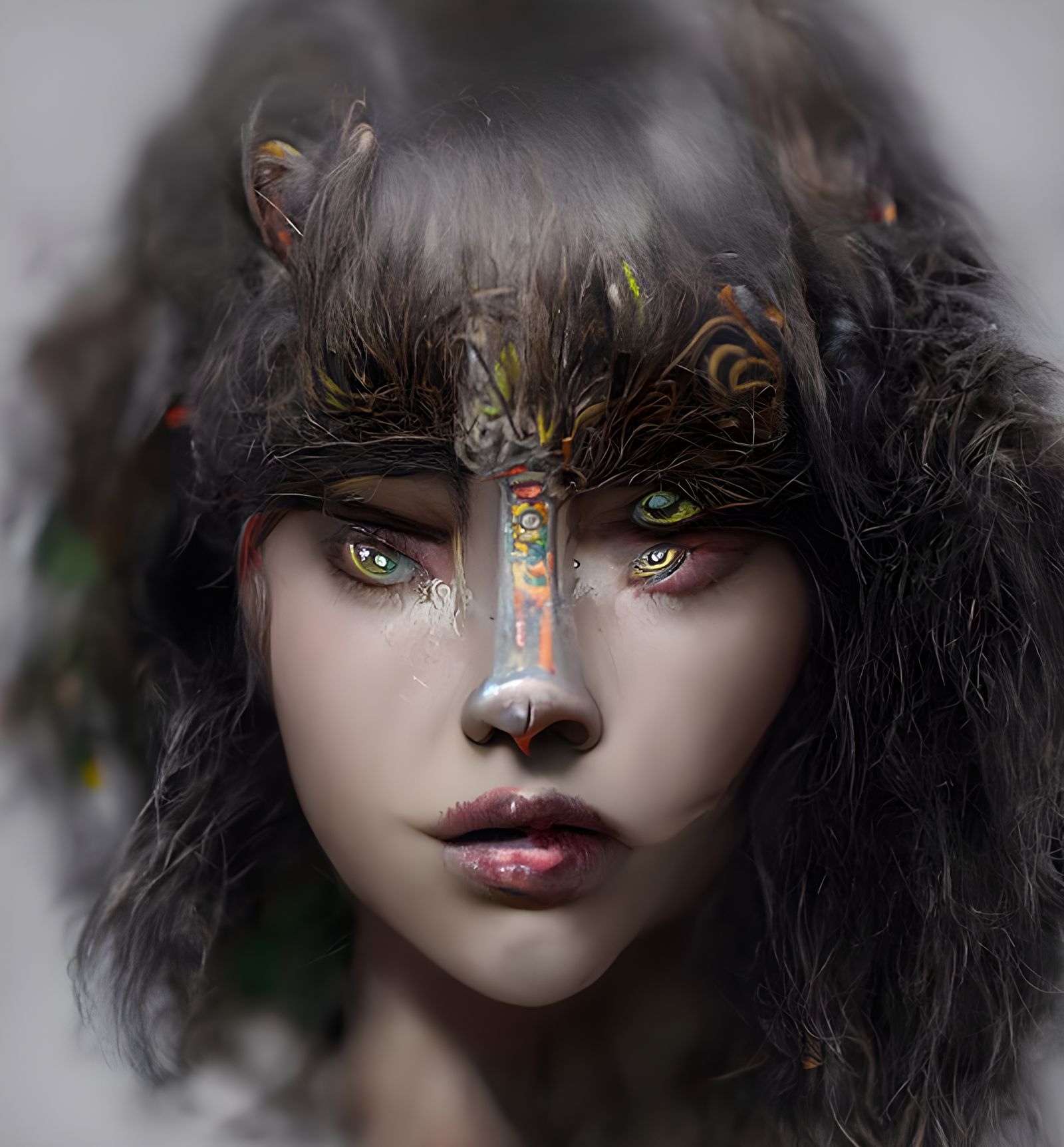 Forest Huntress: A Hyperrealistic Digital Painting