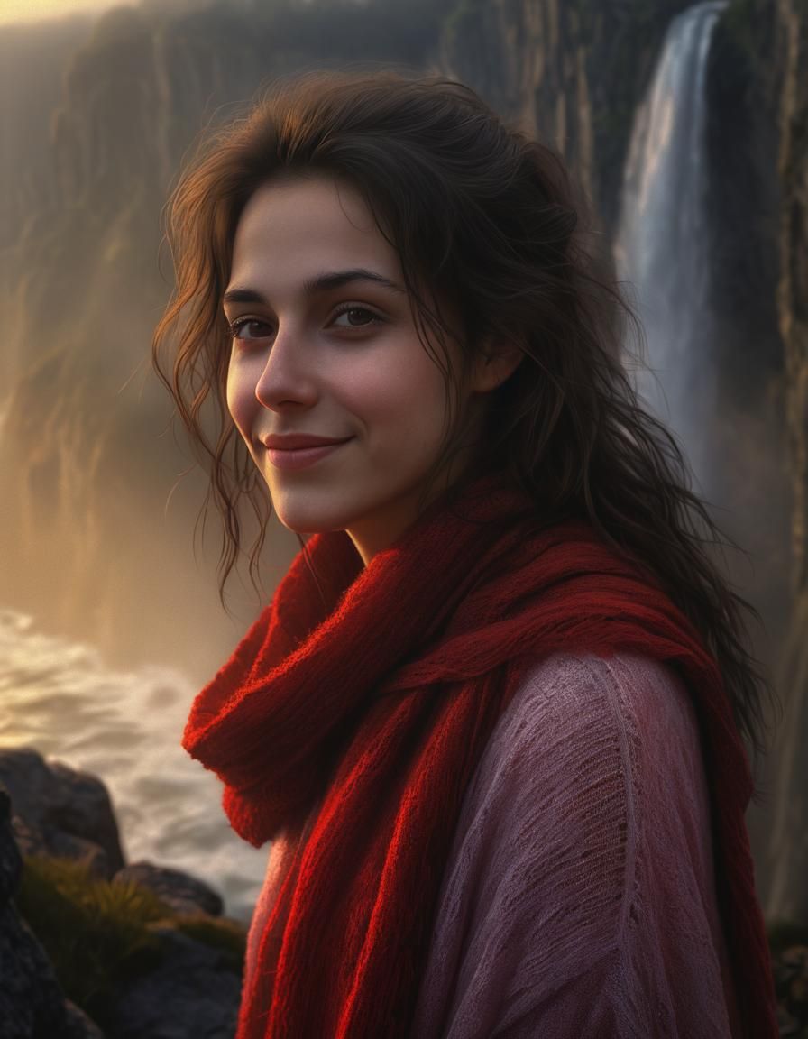 Chiaroscuro Woman at Dawn Oil Painting