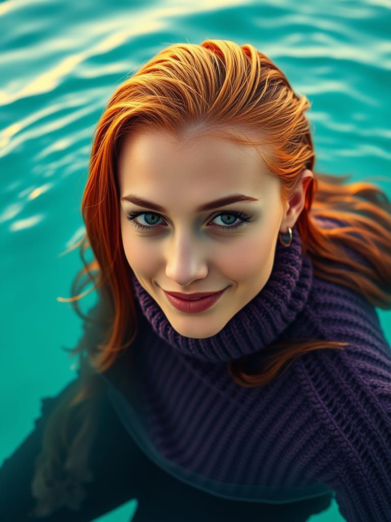 Sunset Splash, in Photorealistic Style