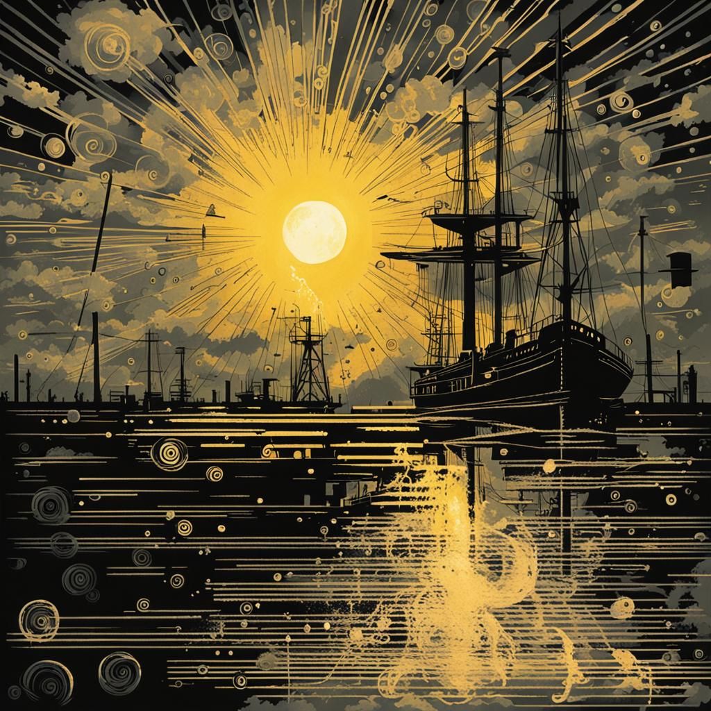 Morse Code Smoke Signals in Film Noir Style