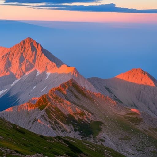 Mount Olympus at Dawn: A Scenic View