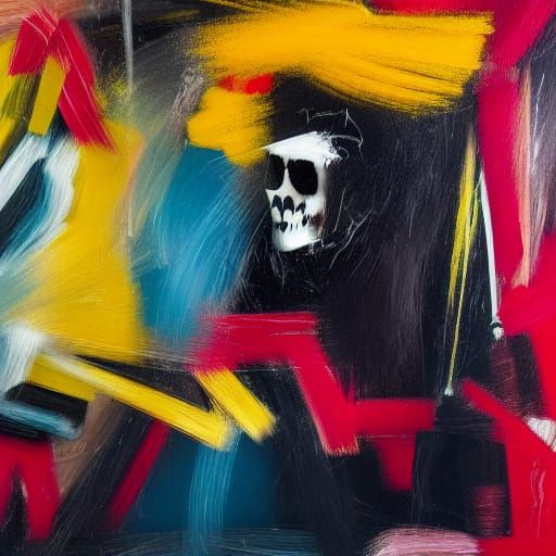 Vibrant Gothic Coffee Shop Scene in the Style of Willem de K...