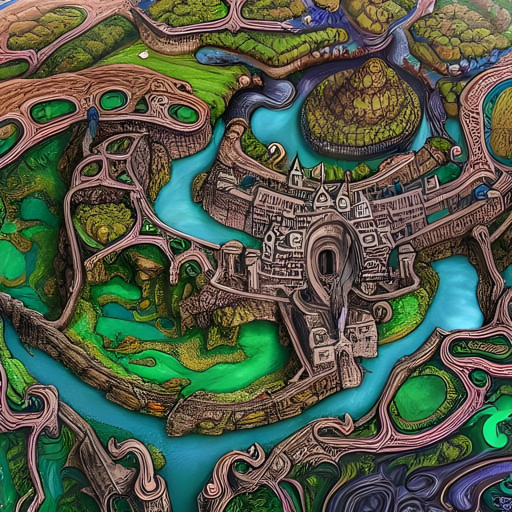 Fantasy Medieval City with River View