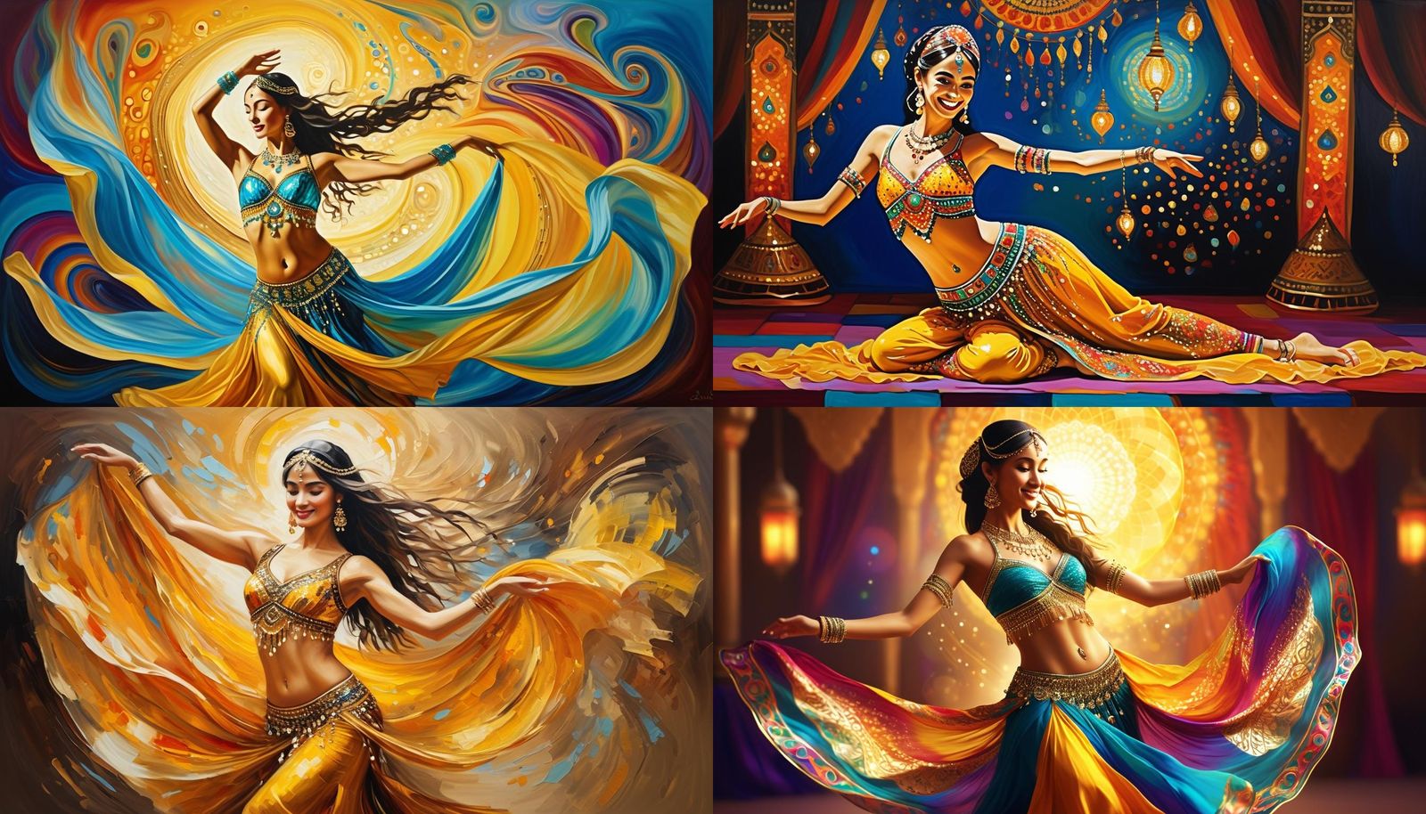 Beautiful Belly Dancer Performing with Confidence