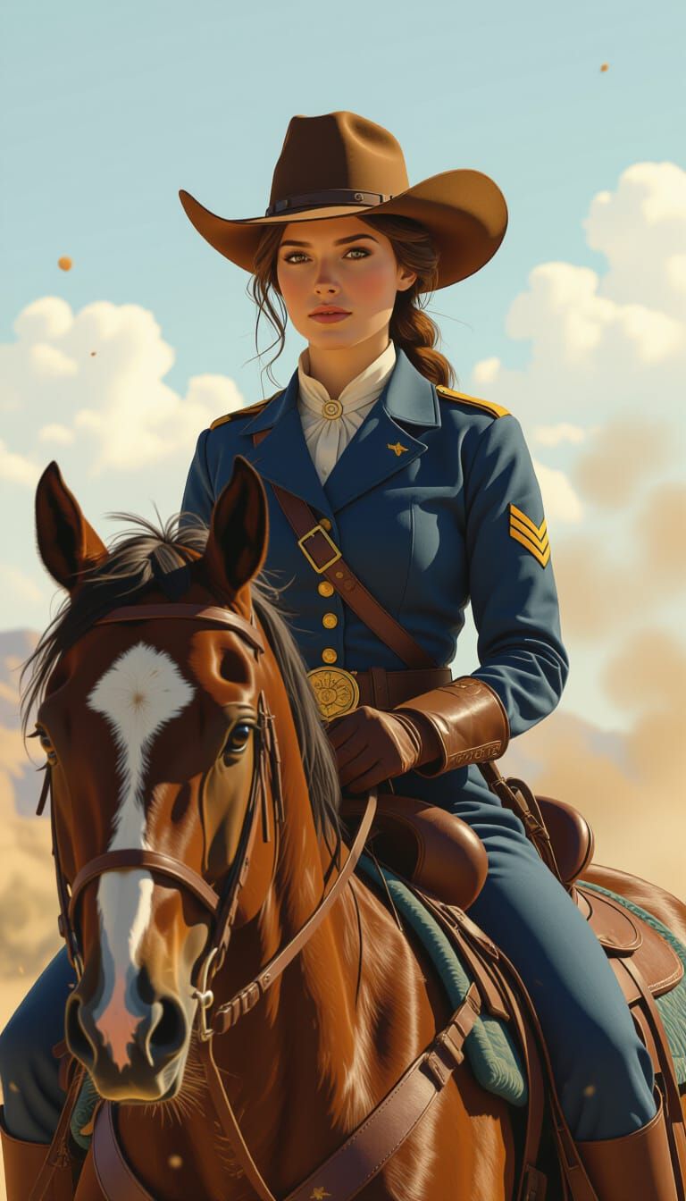 Female Civil War Soldier in Fantasy Concept Art