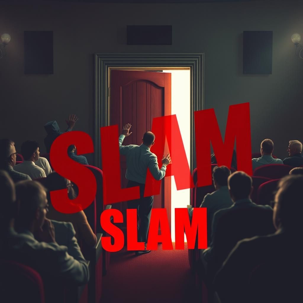 Dramatic Movie Theater Entrance in Surreal HDR