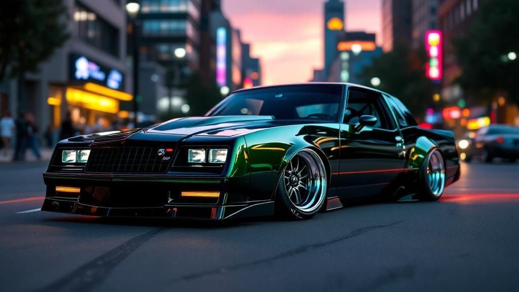 Restomodded 1983 Chevy Monte Carlo SS in Neon City