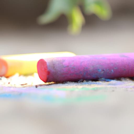 Detailed Crayon Drawing with Bokeh Effect