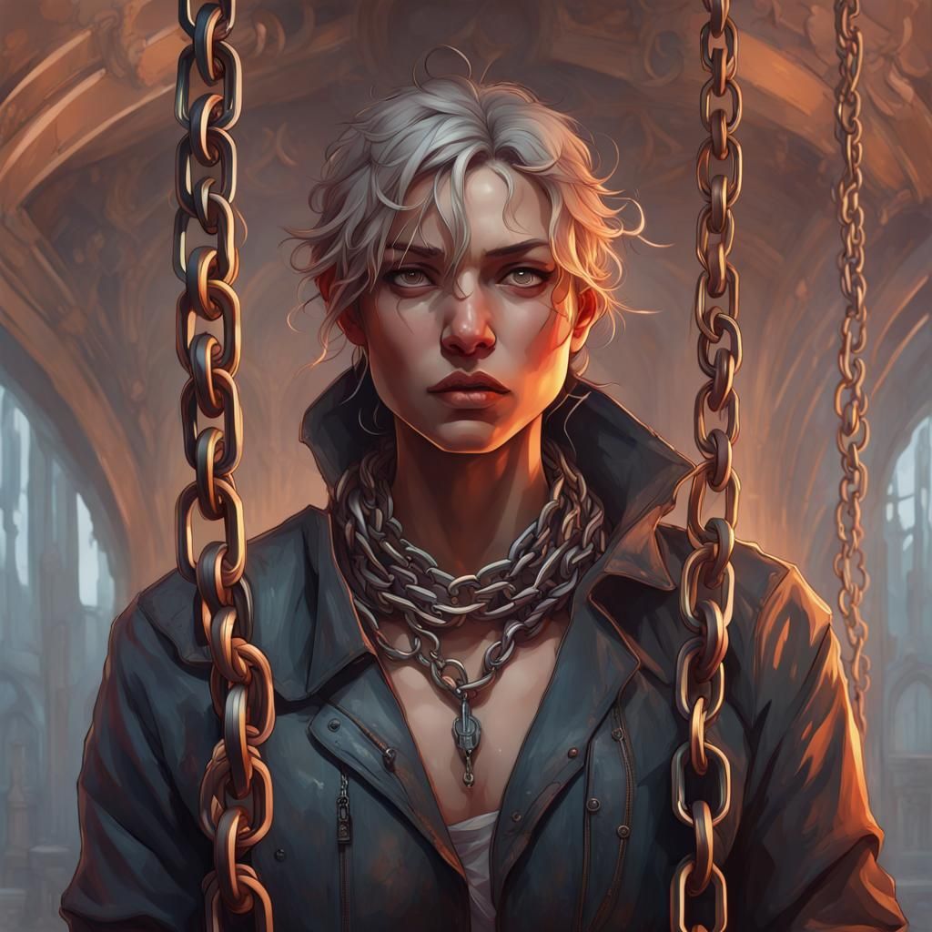 Chains of the Mind: A Hyperdetailed Symbolic Portrait