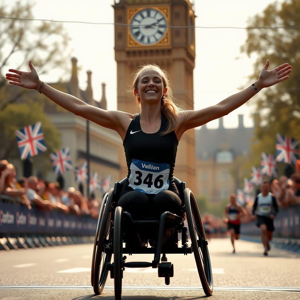 Triumphant Athlete Wins London Marathon