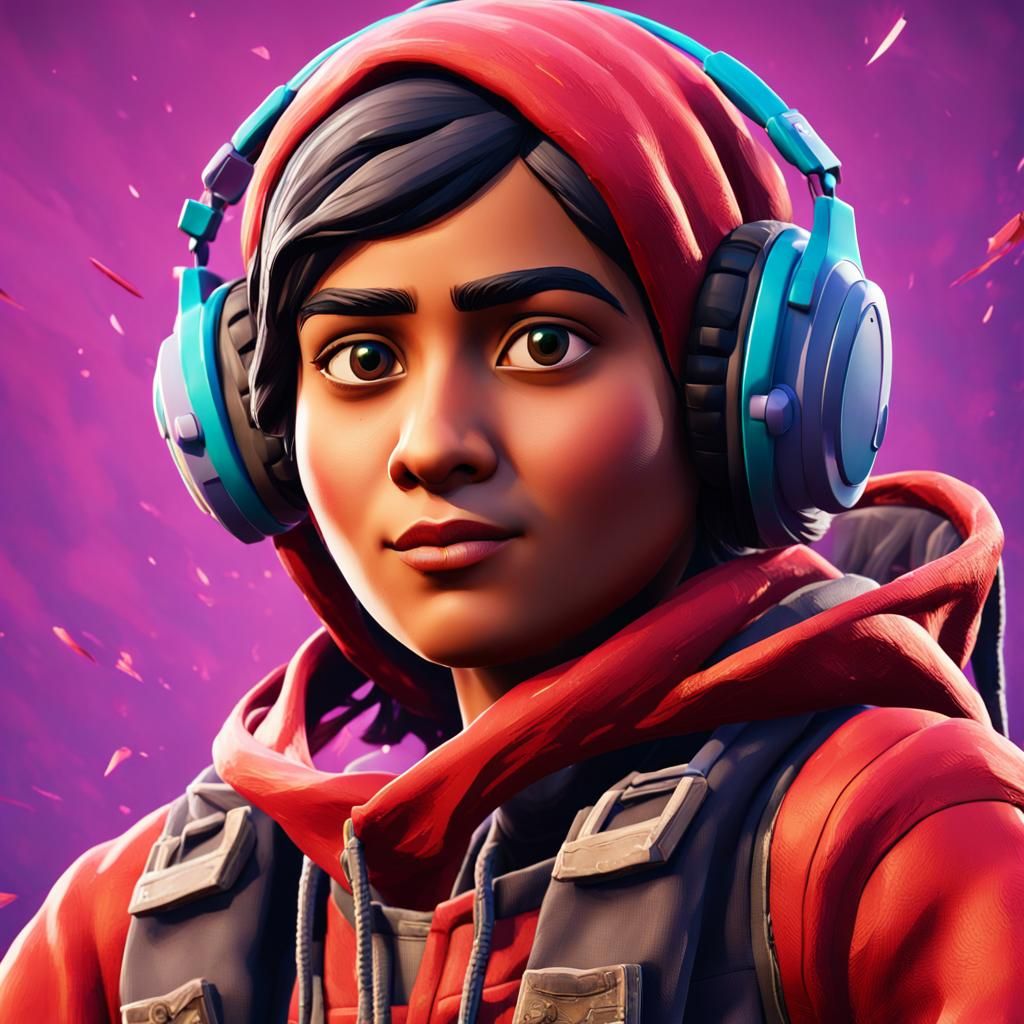 Hyperrealistic Fortnite Malala Character Rendering