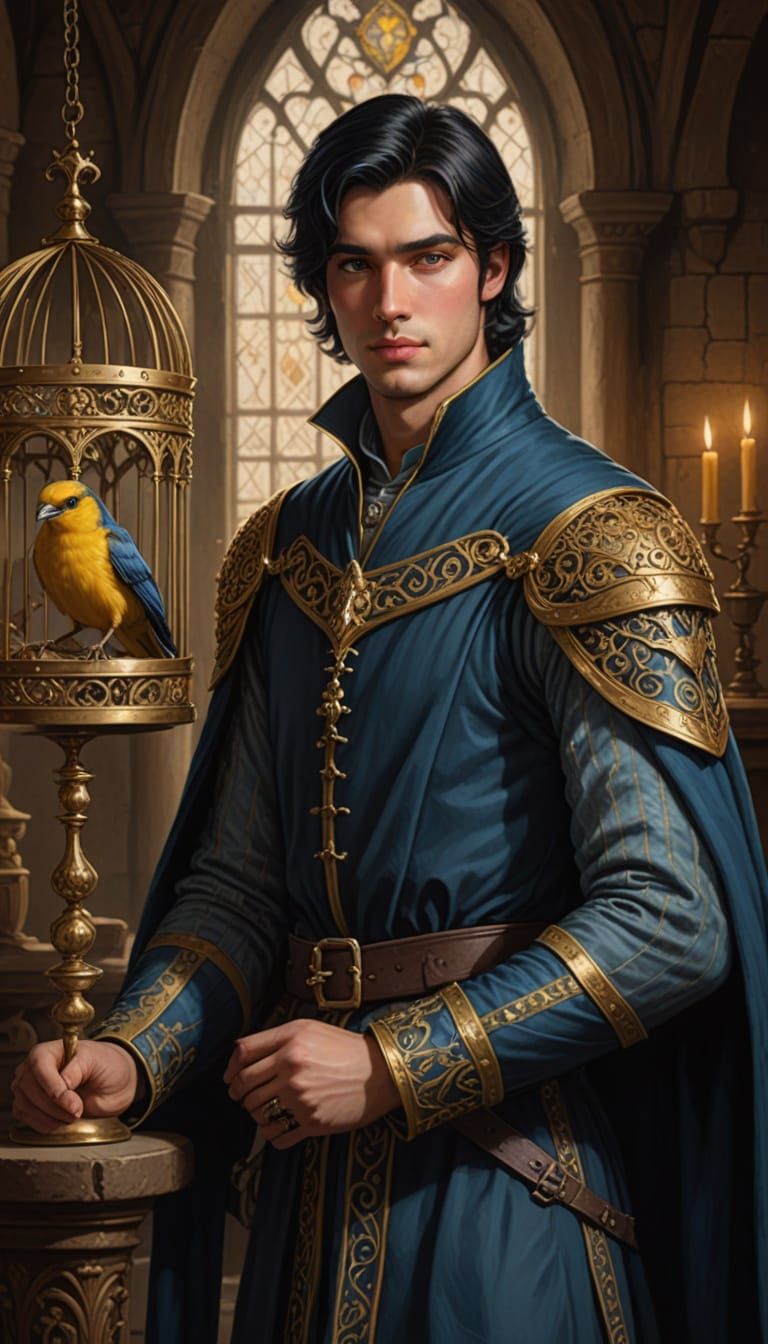 Medieval Prince with Golden Bird