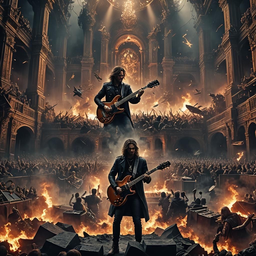 Epic Rock Concert: Dramatic Digital Matte Painting
