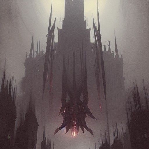 Sinister Vision of Hell in Fantasy Art Style