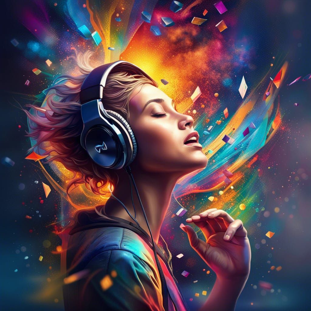 Magical Music Portal: Hyperrealistic Splash Art