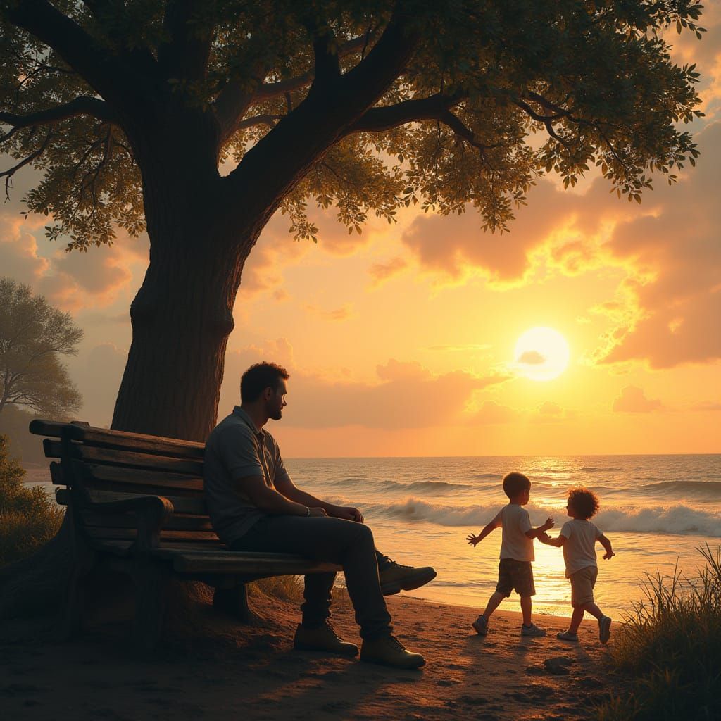 Seaside Contemplation: A Digital Matte Painting