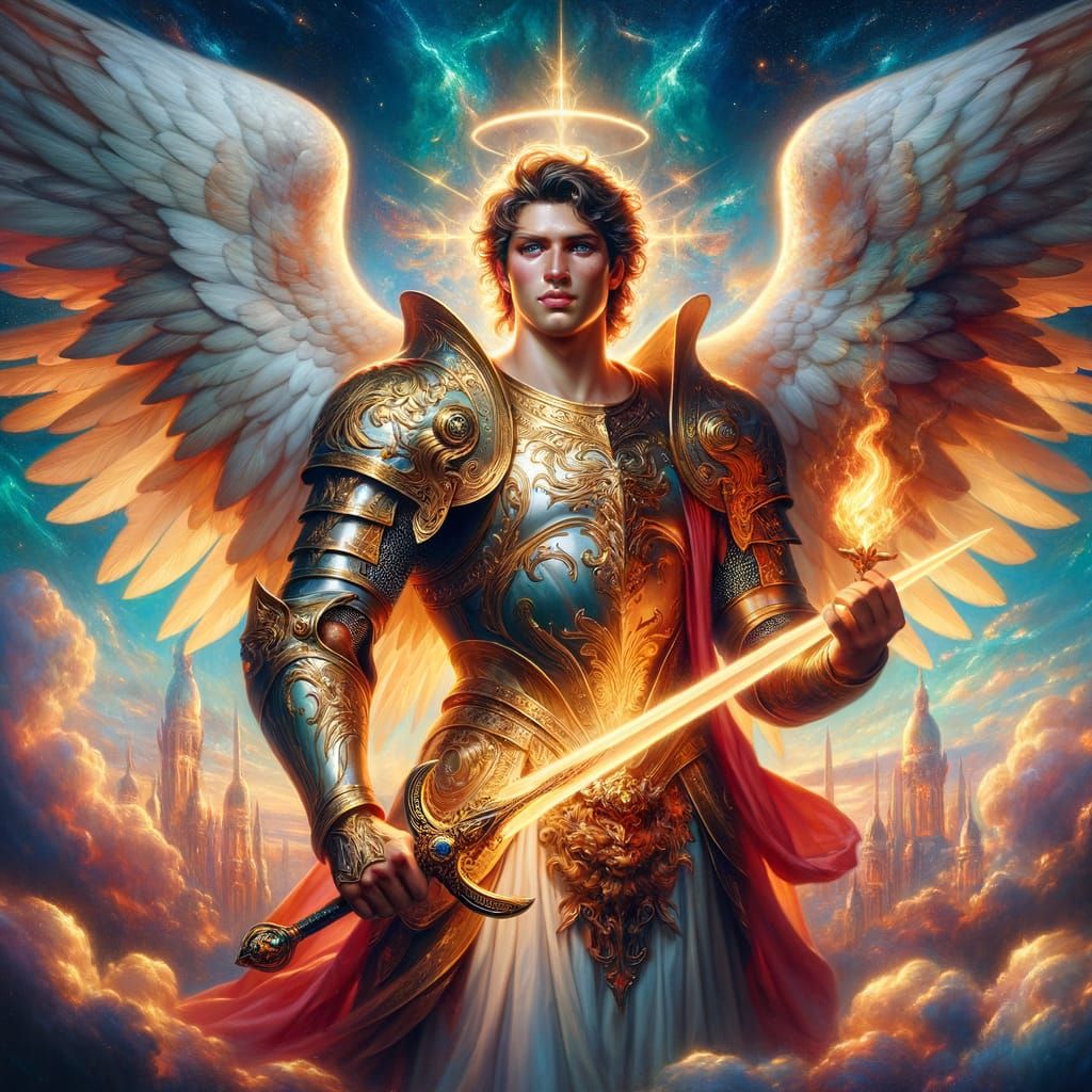 Archangel Michael in Celestial Armor