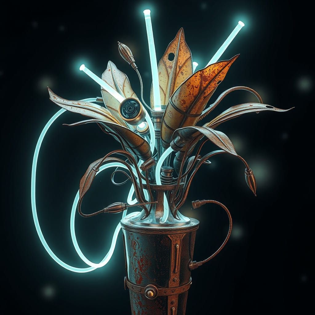 Cybernetic Botanical Wonders in Deep Space