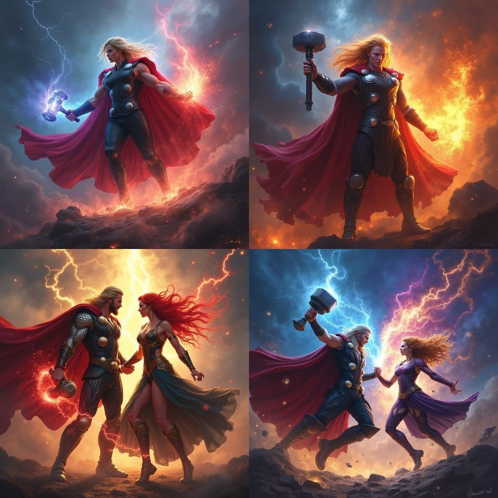 Thor and Wanda Fusion: Asgardian Sorcerer