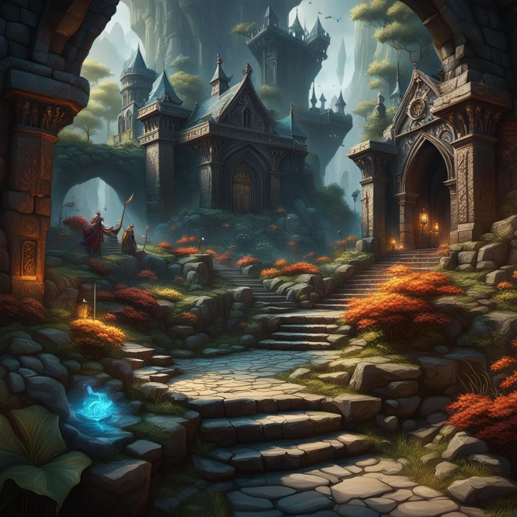 Hyperrealistic Dungeons and Dragons Concept Art