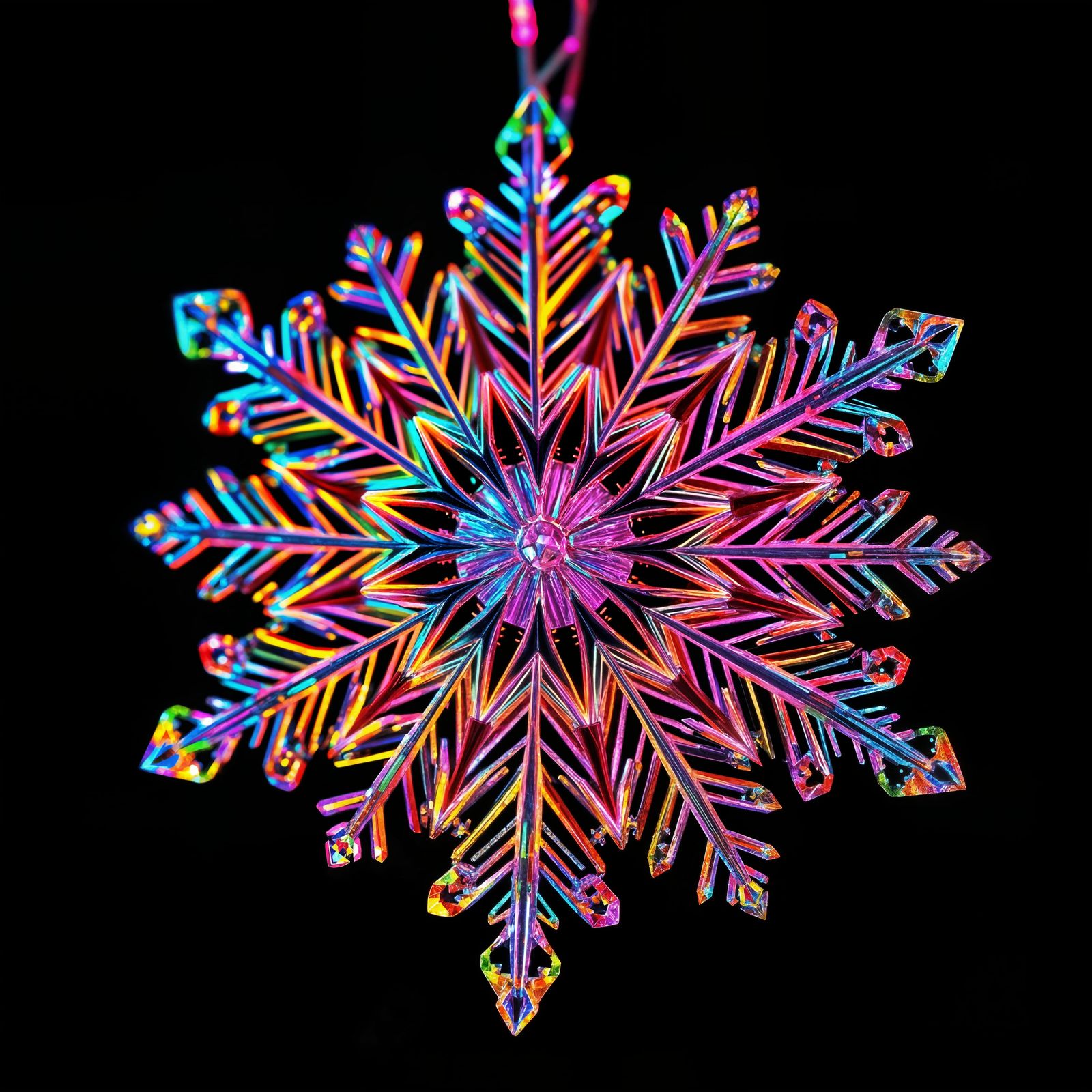 Vibrant Fractal Snowflakes in Stunning High-Definition