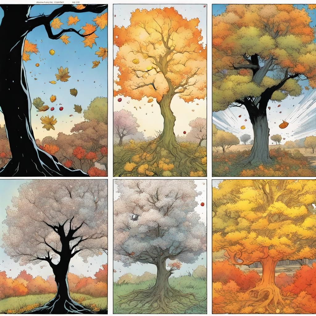 Giving Tree: Seasons in Reverse, Scratch Art