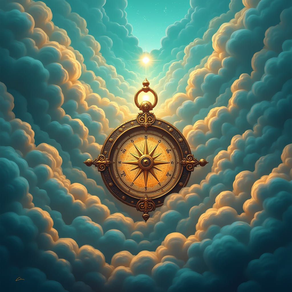 Fantastical Compass Rises from Dreamlike Clouds in TourMate...