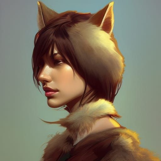 Detailed Furry Portrait in Hyperdetailed Style