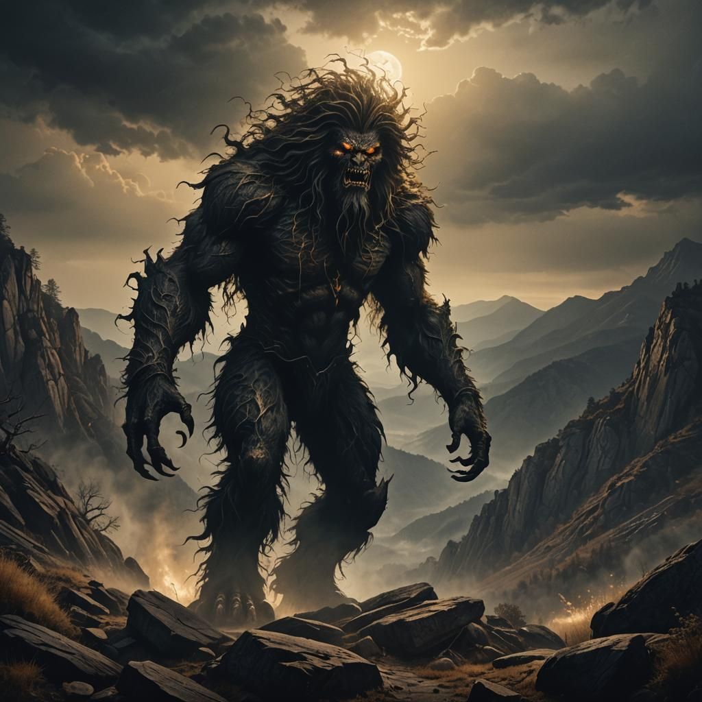 Ominous Monster Roams Misty Oklahoma Mountains