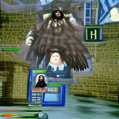 PS1 Hagrid Model: Retro Gaming Aesthetic
