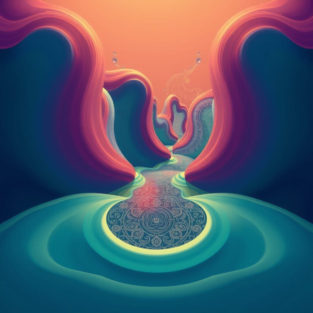 Blooming Earth Renewal in Vibrant Fractal Patterns