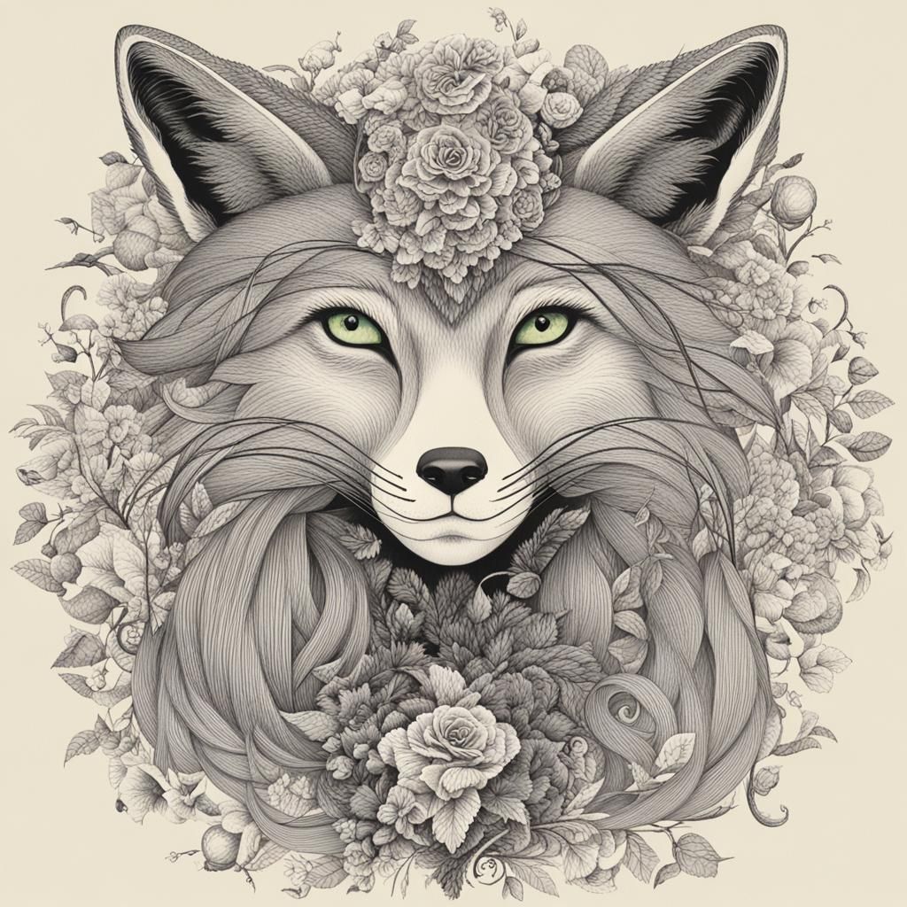 Fox Woman Digital Rendering