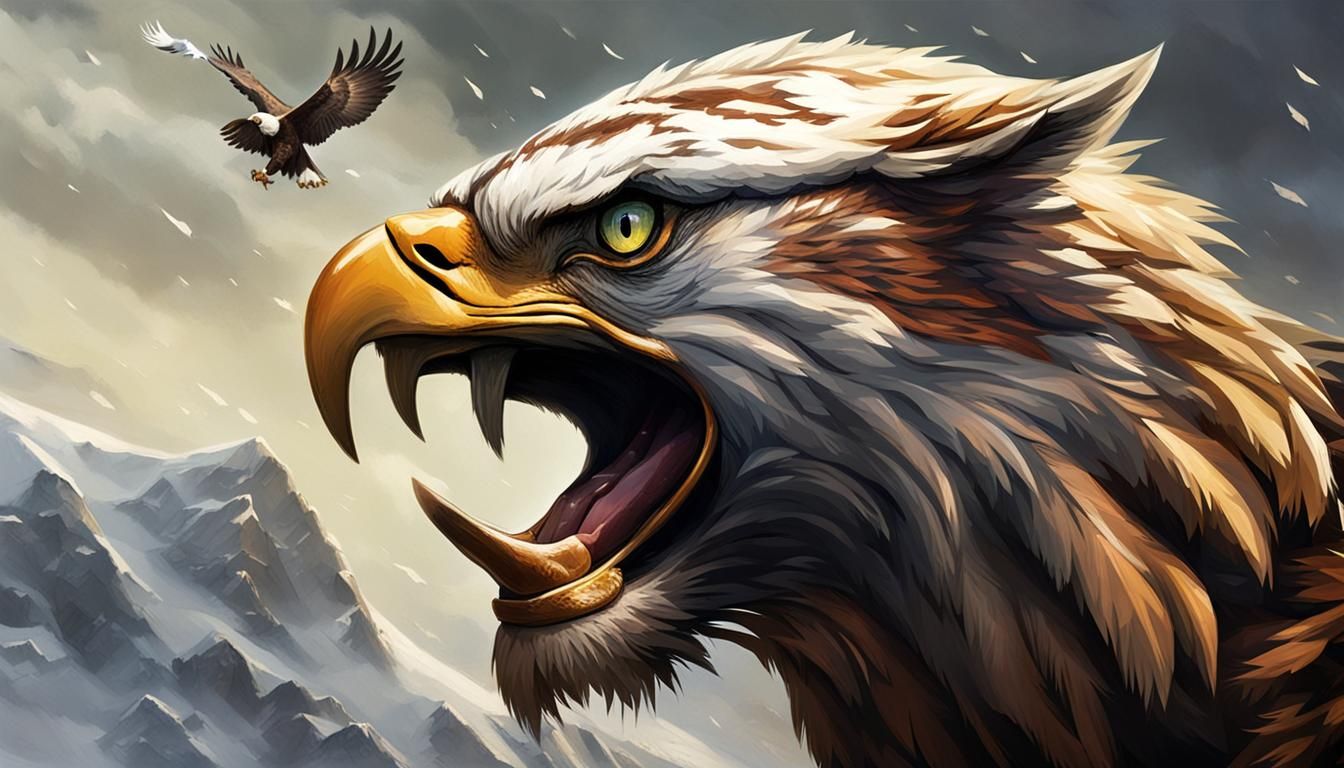 Eagle and Sabretooth Tiger Hybrid Creature