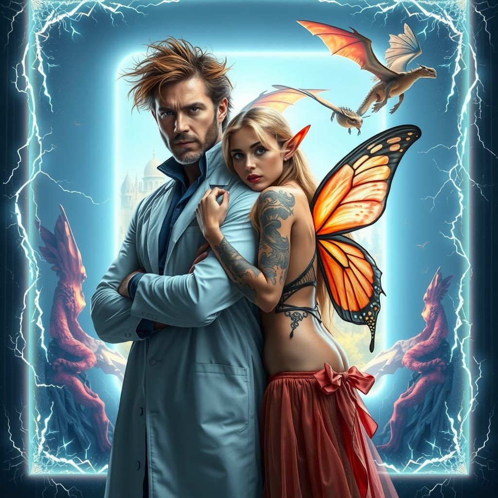 Epic Fantasy Romance Scene: Portal to Enchanted Realm