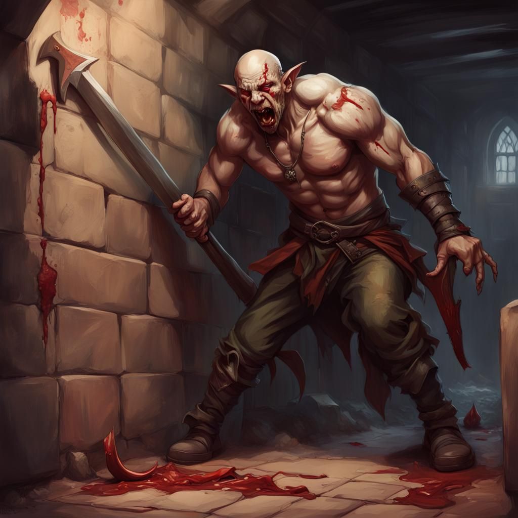 Creepy Vampire Thrall in Dank Medieval Basement