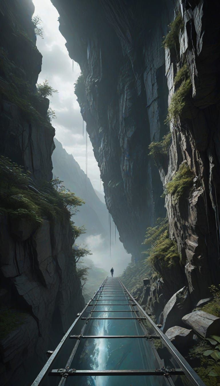 Thrilling First-Person Perspective Through a Transparent Wal...