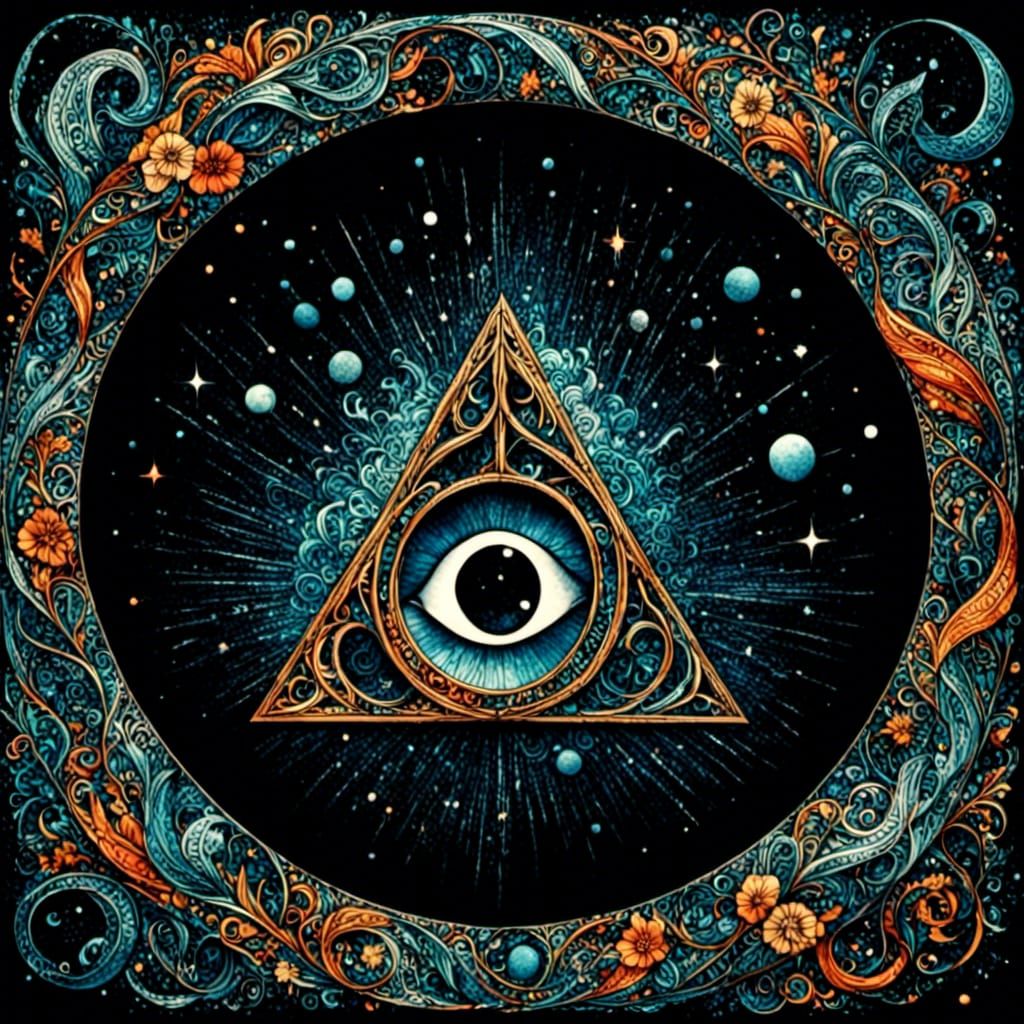 Deathly Hallows Image in Zentabulous Painterly Style