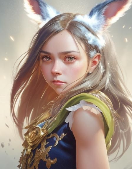 Cute Dog Portrait with Silky Fur, Hyperdetailed Art