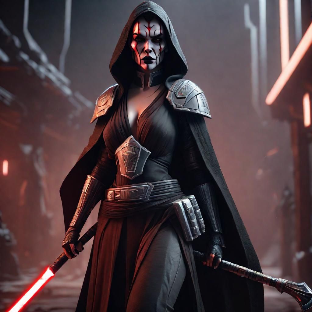 Female Sith Warrior with Axe in 3D