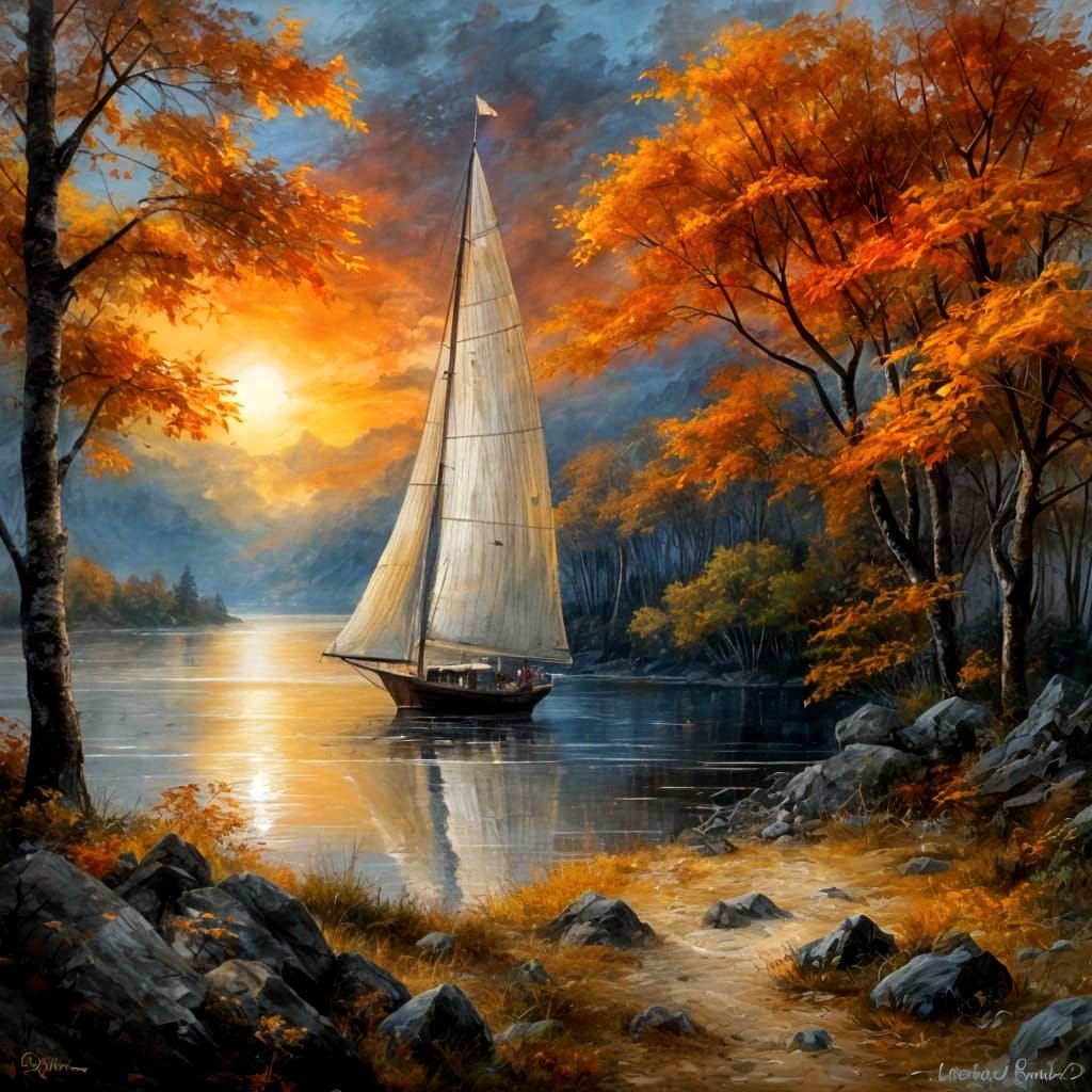 Sailboat on a Lake