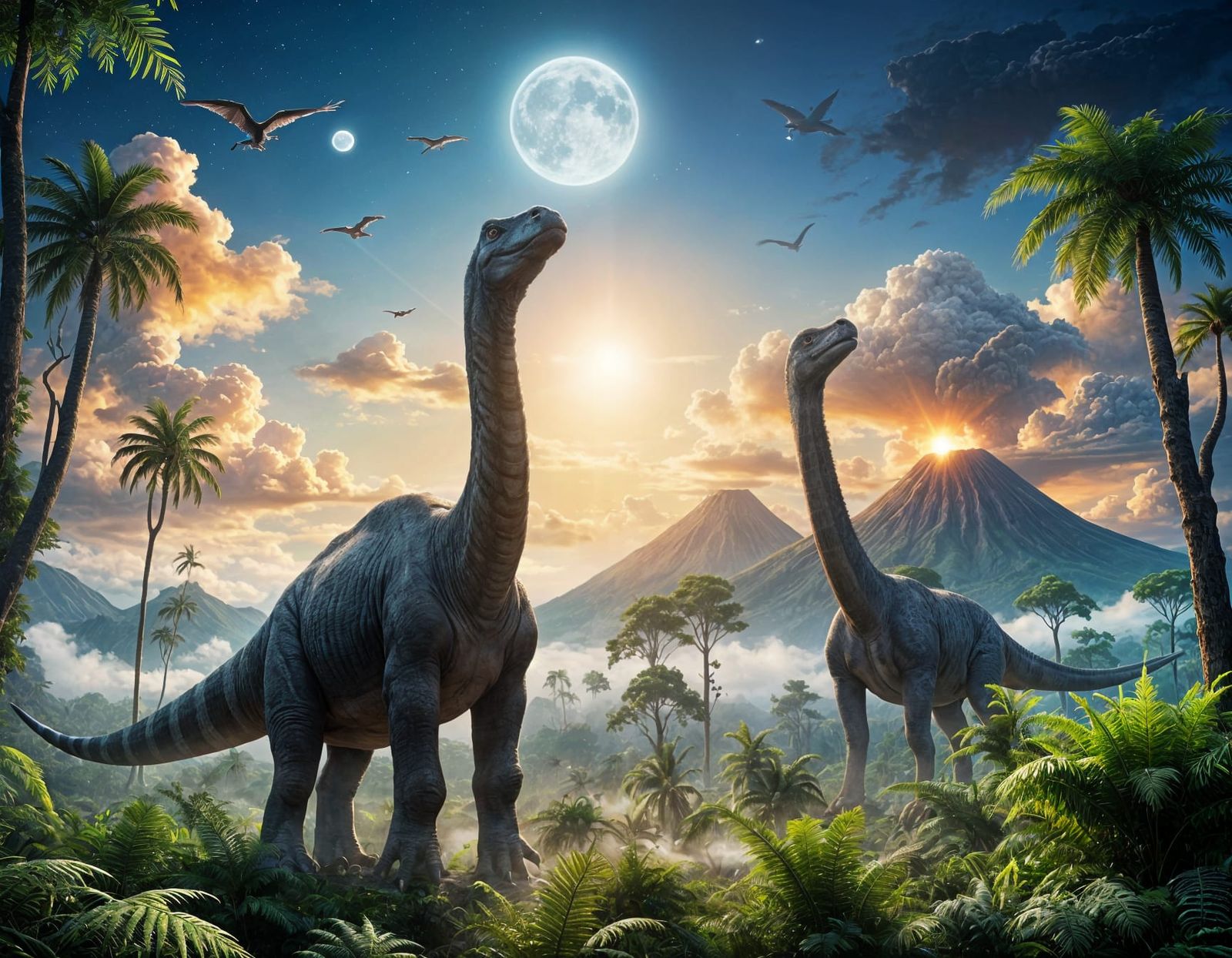 Dusk in a Primeval Land of Giants